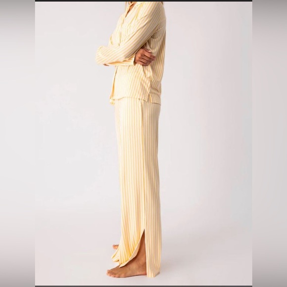 PJ SALVAGE Lazy Days Pajama Bottoms Yellow Sunshine S - Picture 4 of 5